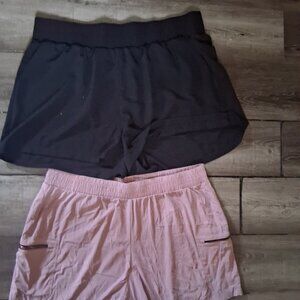 Torrid shorts LOT Happy Camper Size 2 Black & Pink Plus size 18 20 or 2X